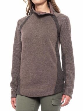 Prana Brandie Wool Blend Pullover Sweater Mock Neck Outdoor Knitwear